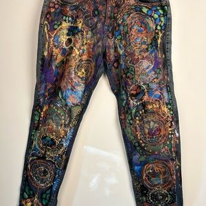 Acrylic Painted Denim Jackets and Pants